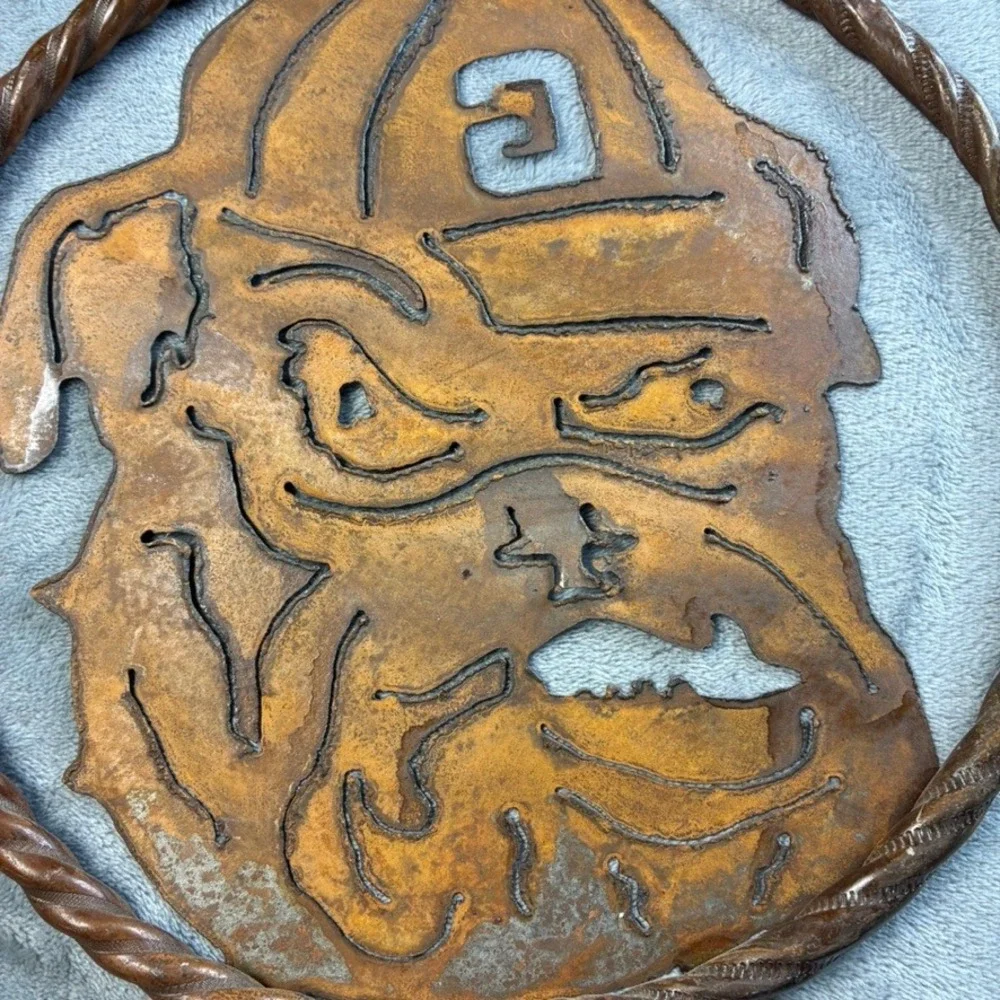 Georgia Bulldogs Metal Wall Art Rustic Copper Tone UGA Mascot Decor 12 Inch